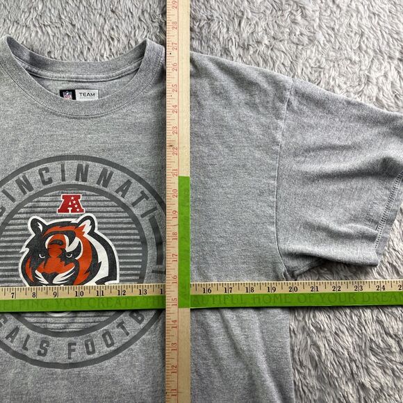 Cincinnati Bengals Shirt Mens Large Gray Orange White NFL Football Short Sleeve - Picture 5 of 7